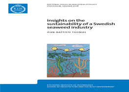 Insights on the Sustainability of a Swedish Seaweed Industry