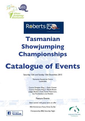 Catalogue of Events