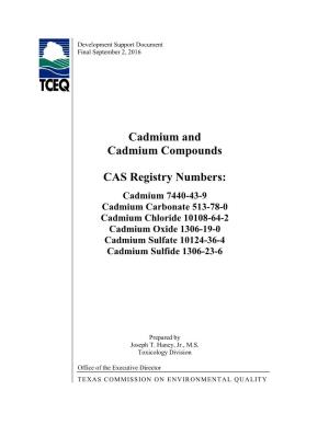 Cadmium and Cadmium Compounds