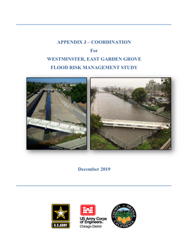 APPENDIX J – COORDINATION for WESTMINSTER, EAST GARDEN GROVE FLOOD RISK MANAGEMENT STUDY December 2019