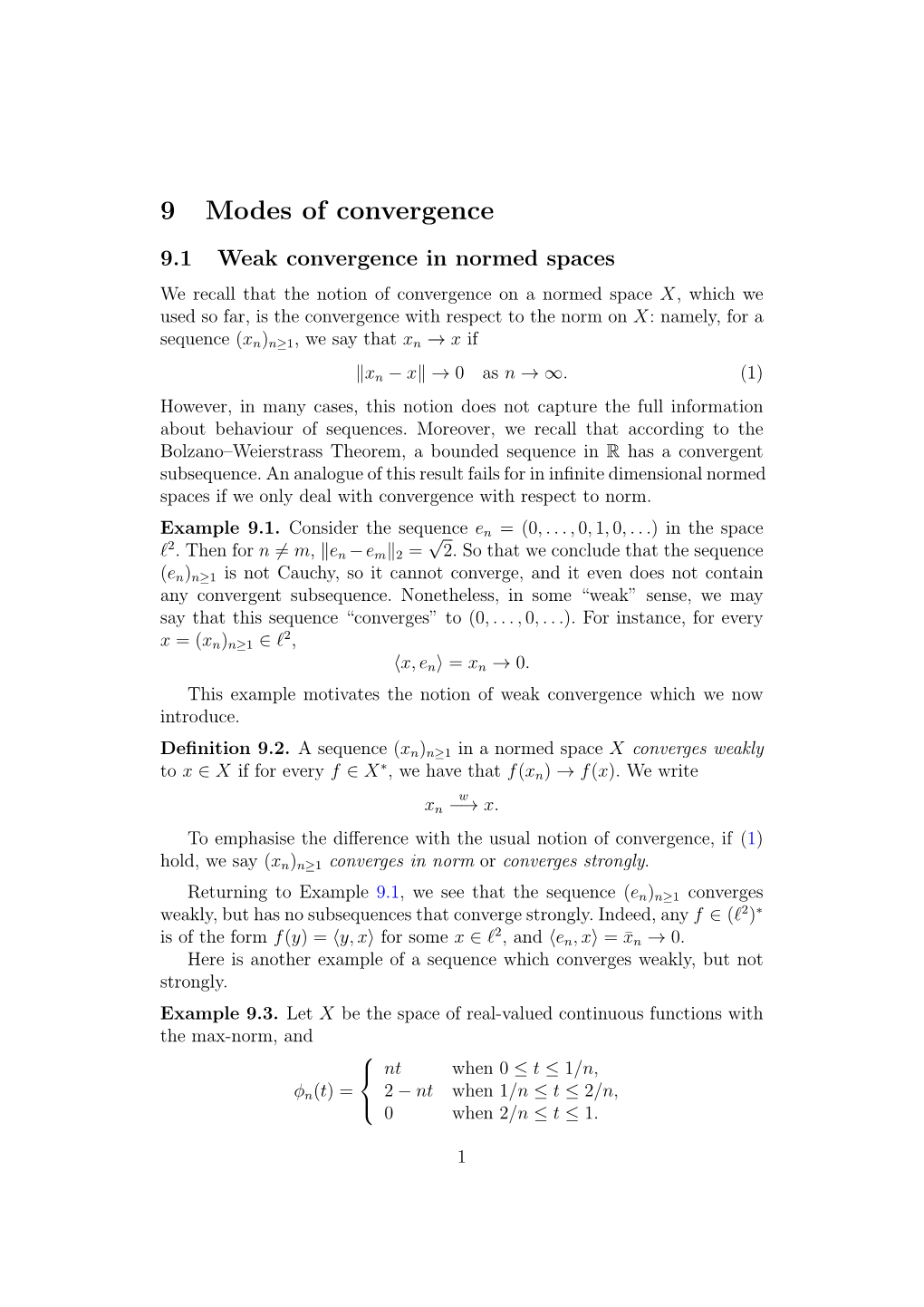 9 Modes of Convergence