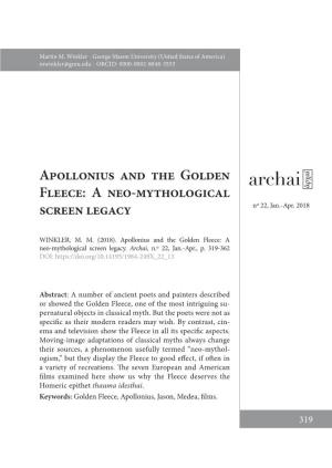Apollonius and the Golden Fleece: a Neo-Mythological Screen Legacy Nº 22, Jan.-Apr
