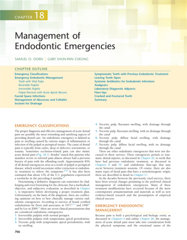 Management of Endodontic Emergencies