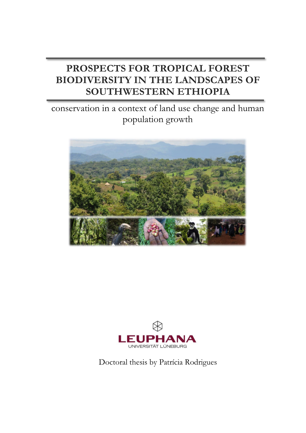 PROSPECTS for TROPICAL FOREST BIODIVERSITY in the LANDSCAPES of SOUTHWESTERN ETHIOPIA Conservation in a Context of Land Use Change and Human Population Growth