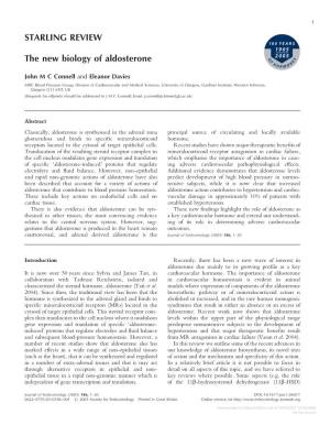 STARLING REVIEW the New Biology of Aldosterone
