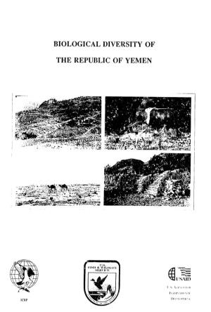 Biological Diversity of the Republic of Yemen