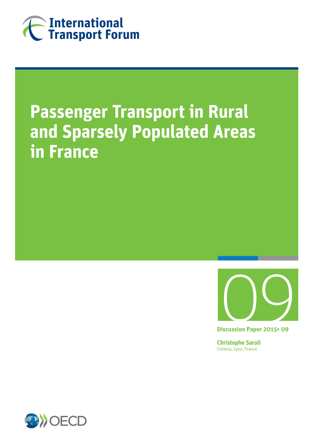 Passenger Transport in Rural and Sparsely Populated Areas in France
