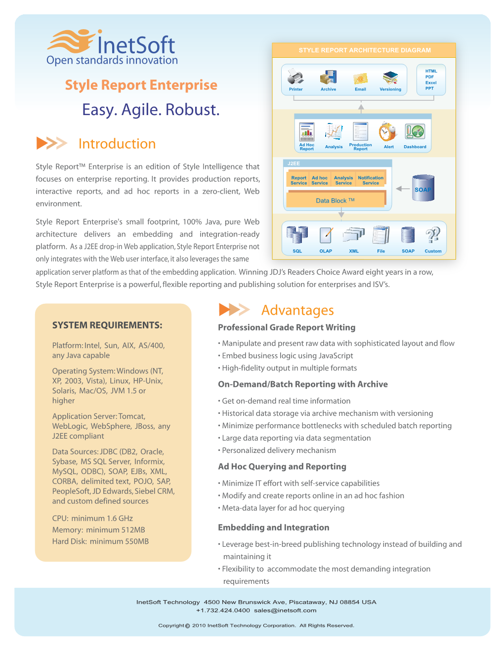 Style Report Enterprise Datasheet