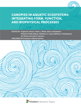 Canopies in Aquaticecosystems