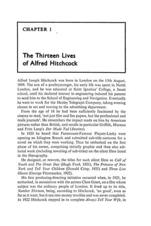 The Thirteen Lives of Alfred Hitchcock