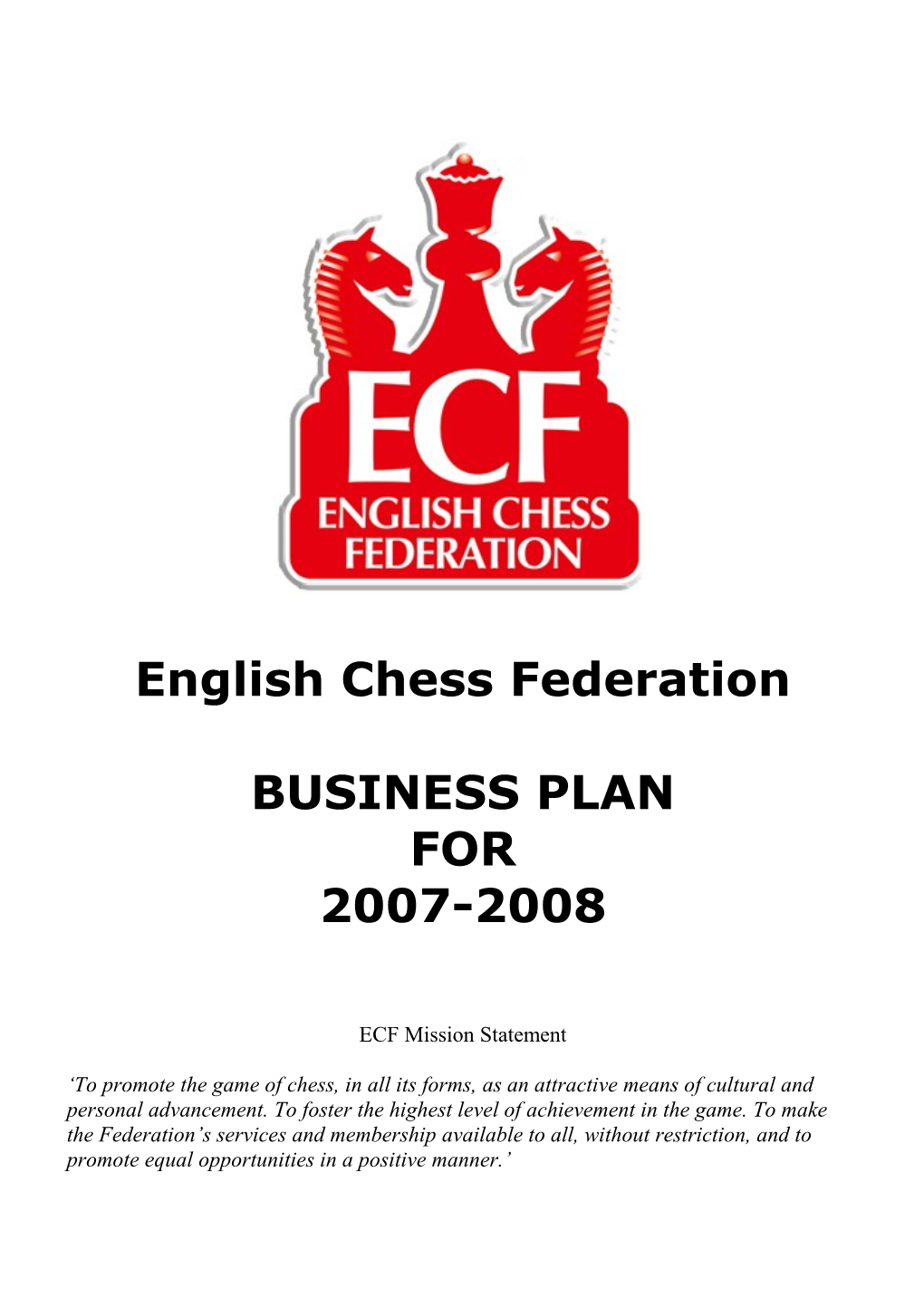 Business Plan 2007/2008