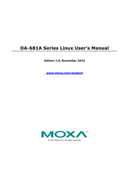 DA-681A Series Linux User's Manual
