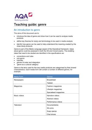 Teaching Guide: Genre