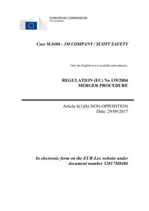 Case M.8486 - 3M COMPANY / SCOTT SAFETY