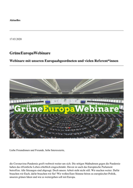 Grüneeuropawebinare