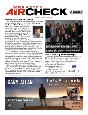 Nash FM: Under the Hood “We Conducted Extensive Market Research and Considered Multiple Options,” Cumulus EVP/Co-COO John Dickey Tells Country Aircheck