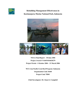 Rebuilding Management Effectiveness in Karimunjawa Marine National Park, Indonesia