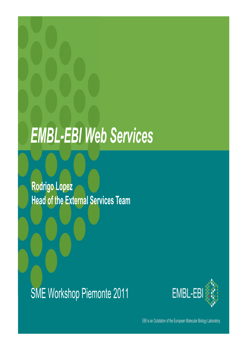 EMBL-EBI Web Services