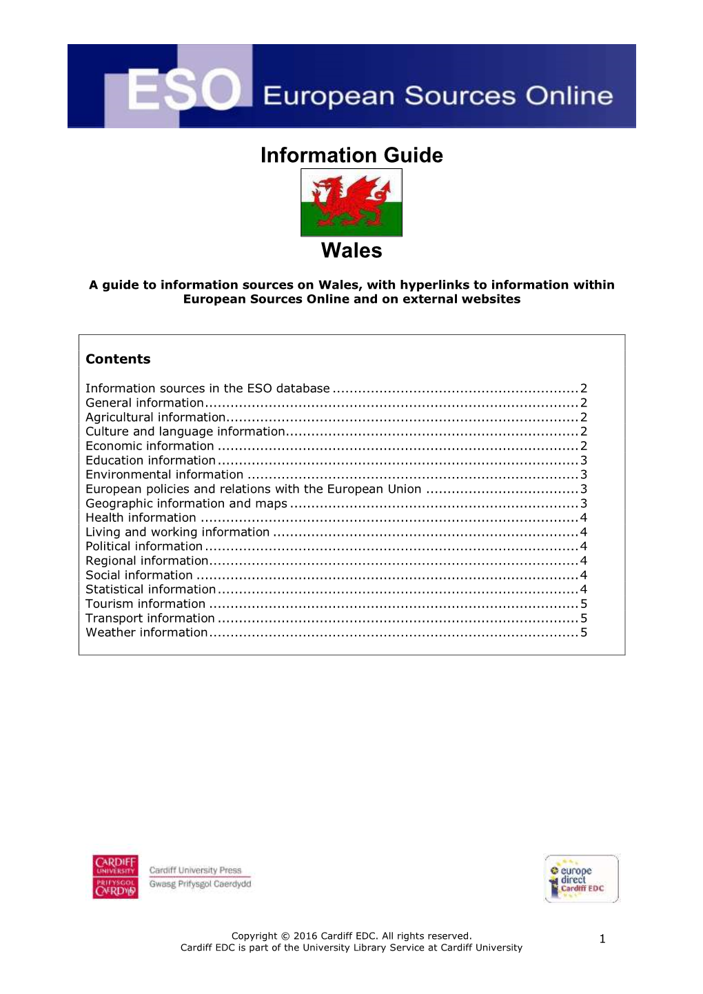 Information Guide Wales