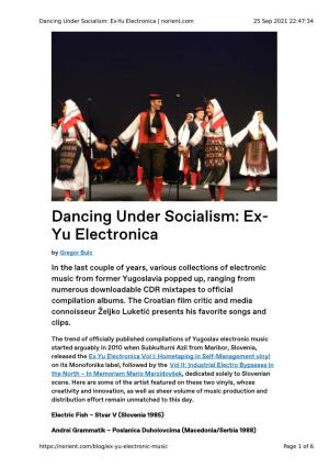 Dancing Under Socialism: Ex-Yu Electronica | Norient.Com 25 Sep 2021 22:47:34