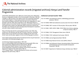 Migrated Archives): Kenya Land Transfer Programme