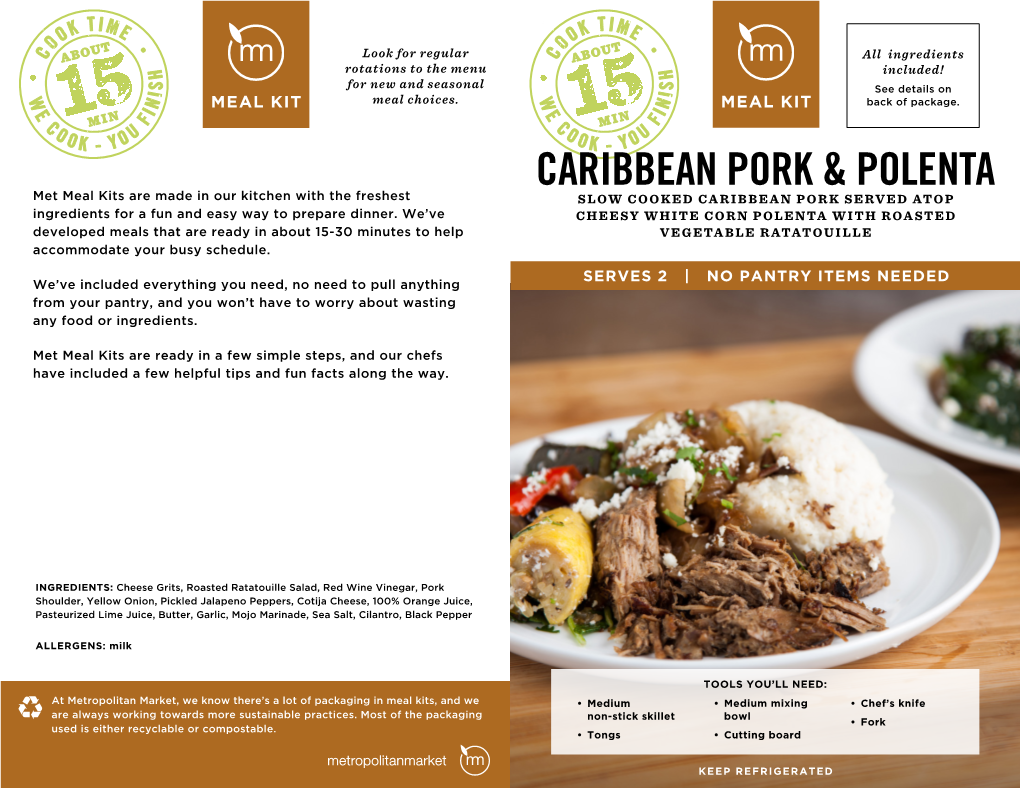 Caribbean Pork & Polenta