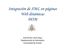Integración De XML En Páginas Web Dinámicas DOM