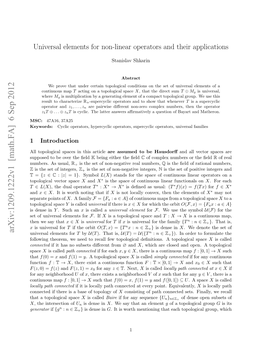 Universal Elements for Non-Linear Operators and Their Applications