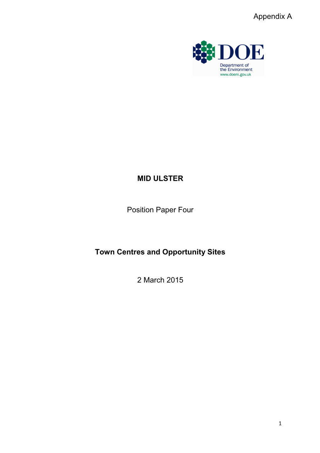 Town Centre Position Paper