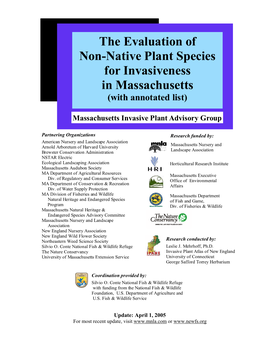 Massachusetts Invasive Plant Advisory Group