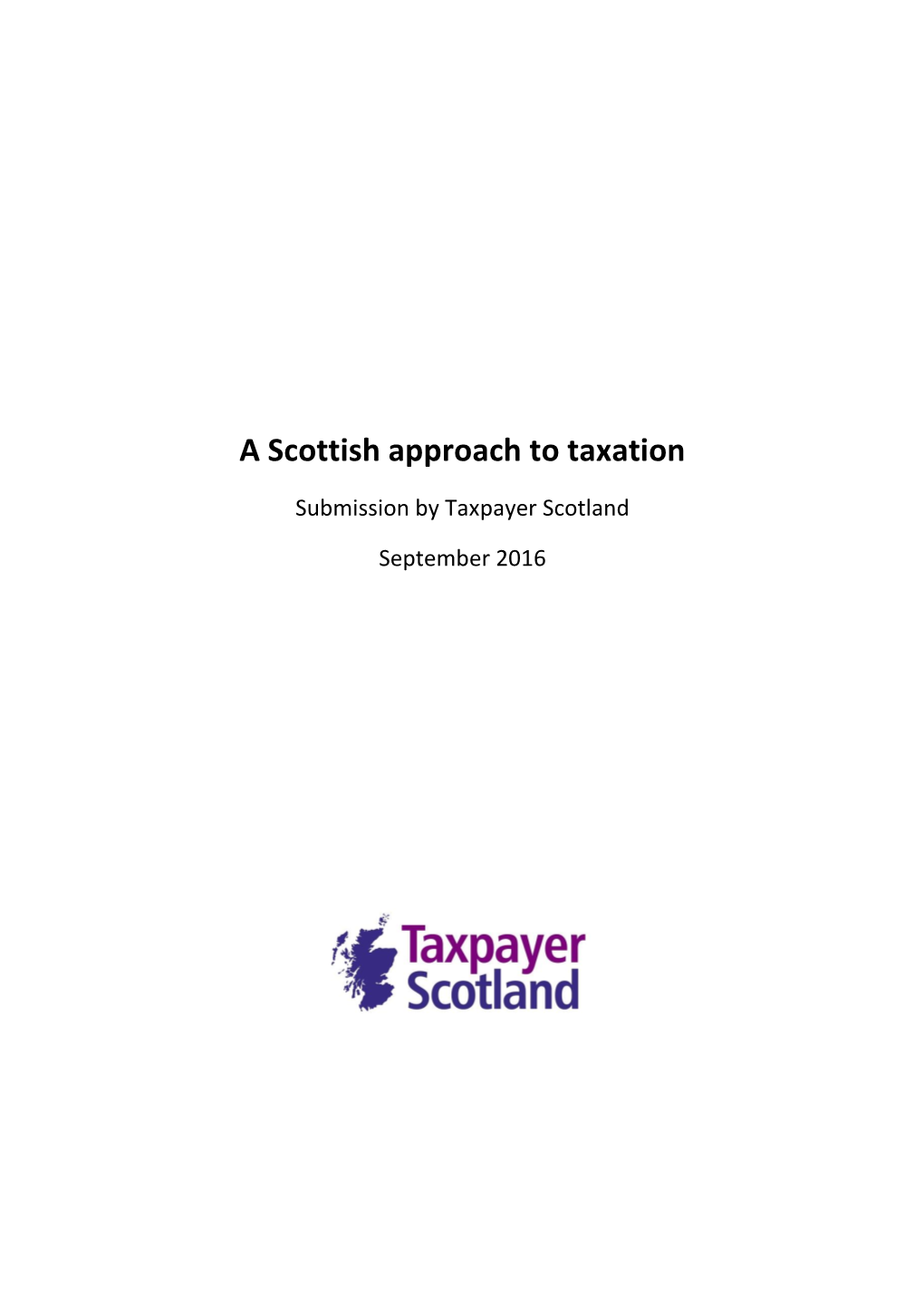 A Scottish Approach to Taxation