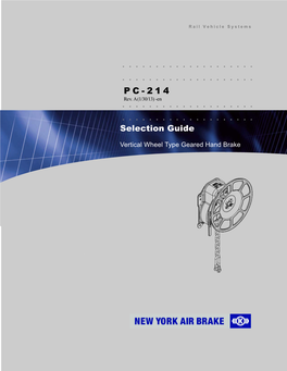 PC-214 Vertical Wheel Type Geared Hand Brakes Selection Guide.FM