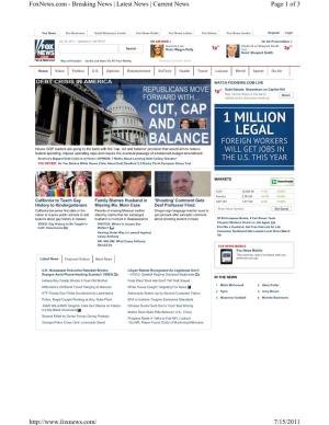Foxnews.Com - Breaking News | Latest News | Current News Page 1 of 3