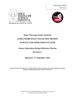 Science Operation Design Reference Mission