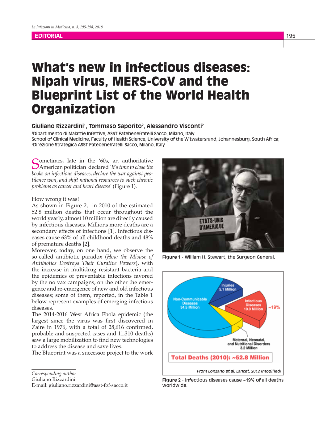 Nipah Virus, MERS-Cov and the Blueprint List of the World Health Organization