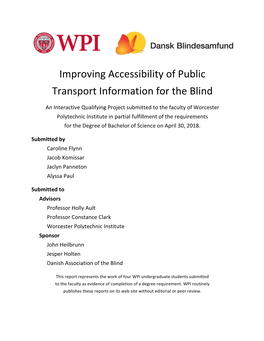 Improving Accessibility of Public Transport Information for the Blind