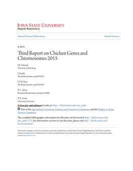 Third Report on Chicken Genes and Chromosomes 2015 M