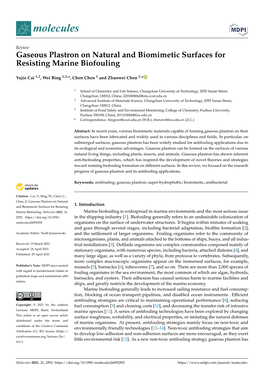 Gaseous Plastron on Natural and Biomimetic Surfaces for Resisting Marine Biofouling