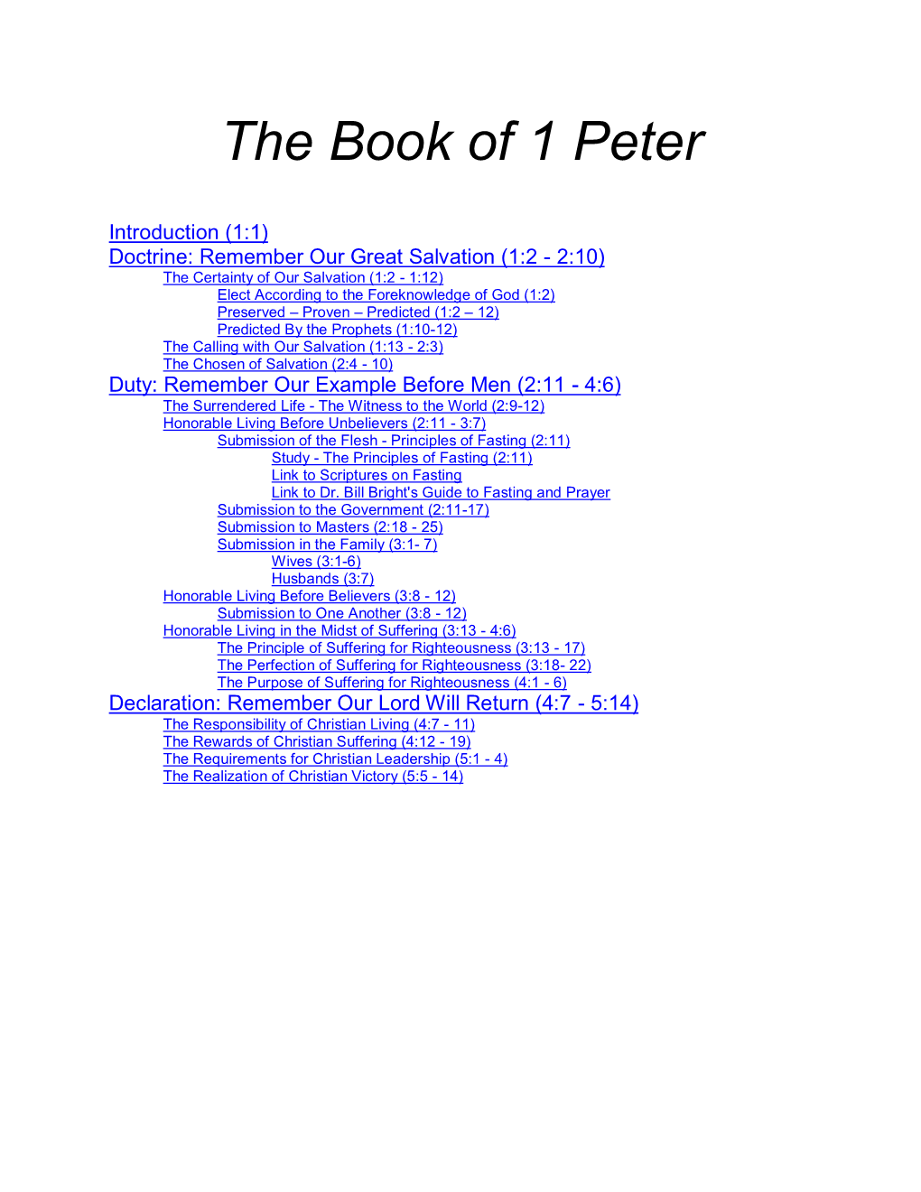 The Book of 1 Peter