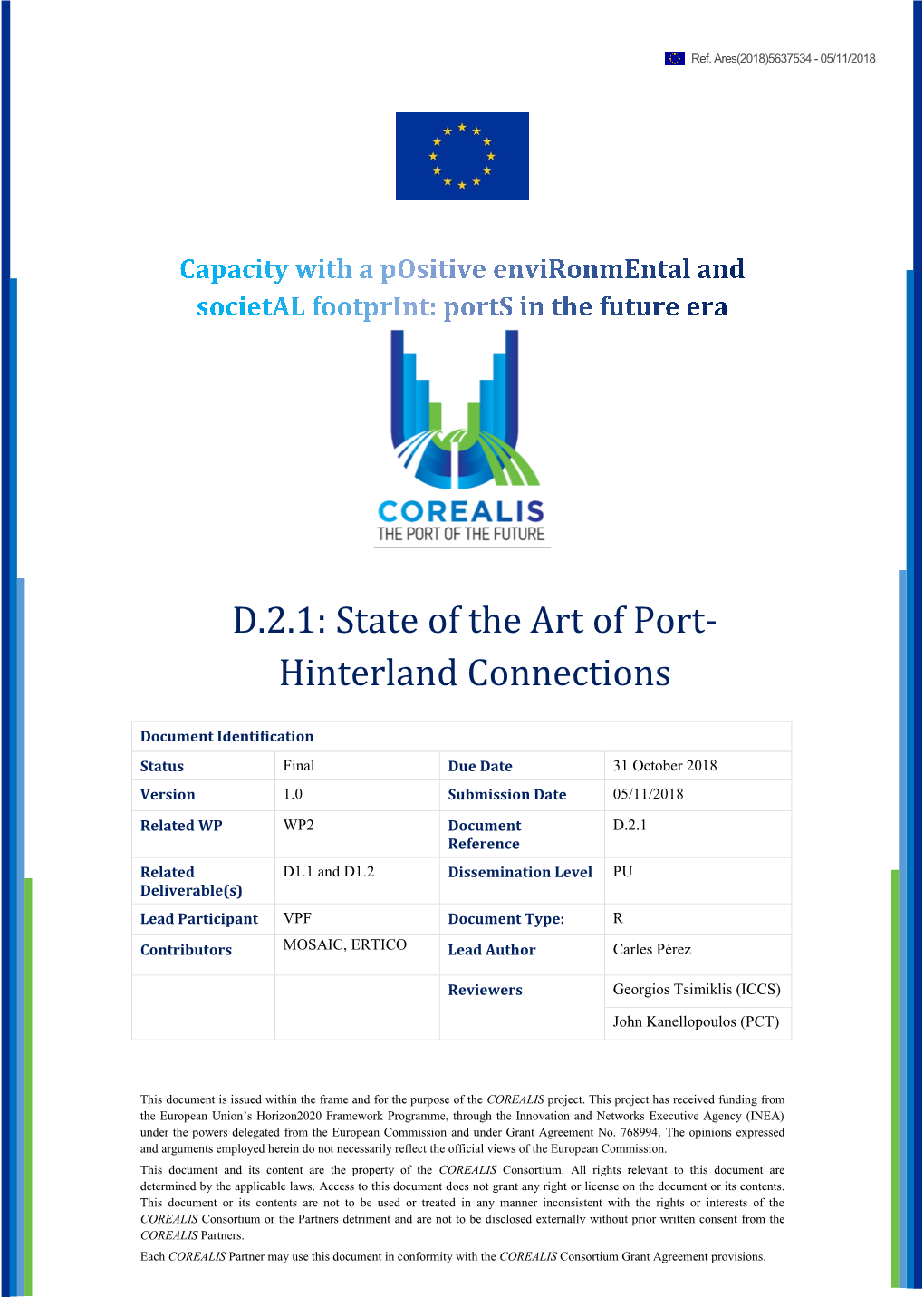 State of the Art of Port-Hinterland Connections