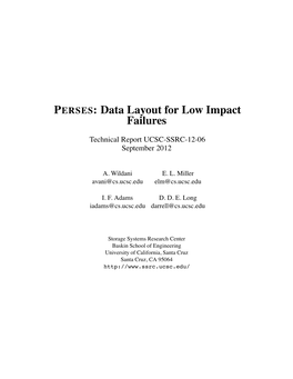 PERSES: Data Layout for Low Impact Failures