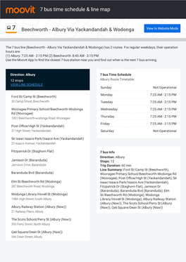 7 Bus Time Schedule & Line Route