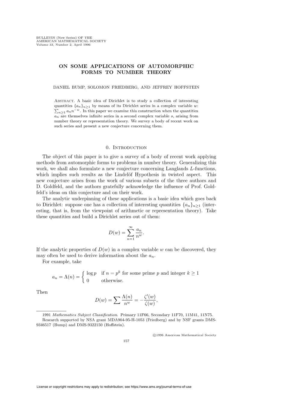 On Some Applications of Automorphic Forms to Number Theory