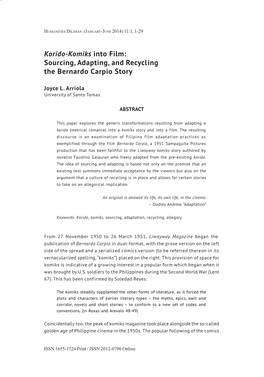 Sourcing, Adapting, and Recycling the Bernardo Carpio Story