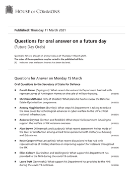 View Future Day Orals PDF File 0.11 MB