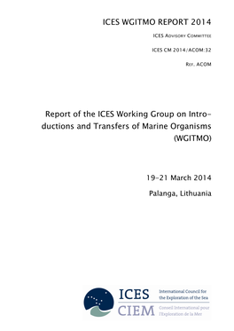 Ductions and Transfers of Marine Organisms (WGITMO)