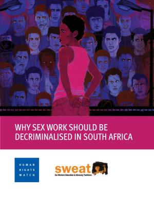 Why Sex Work Should Be Decriminalised in South Africa