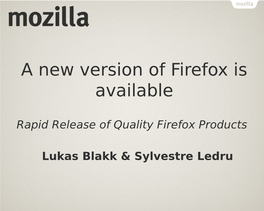 Firefox Release Management