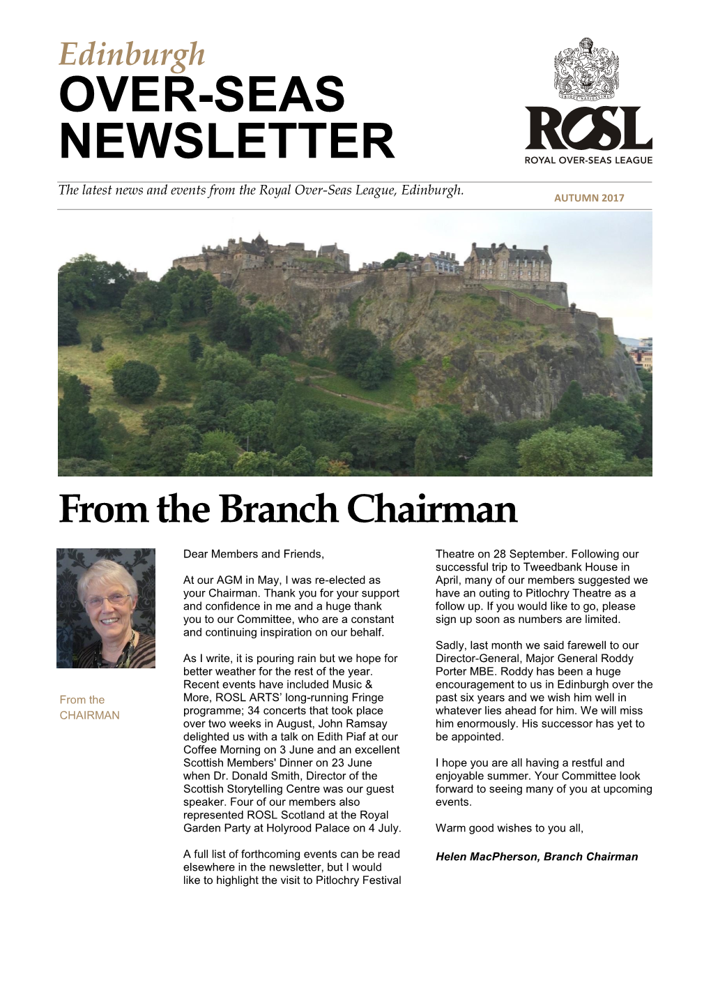 Edinburgh Branch Newsletter