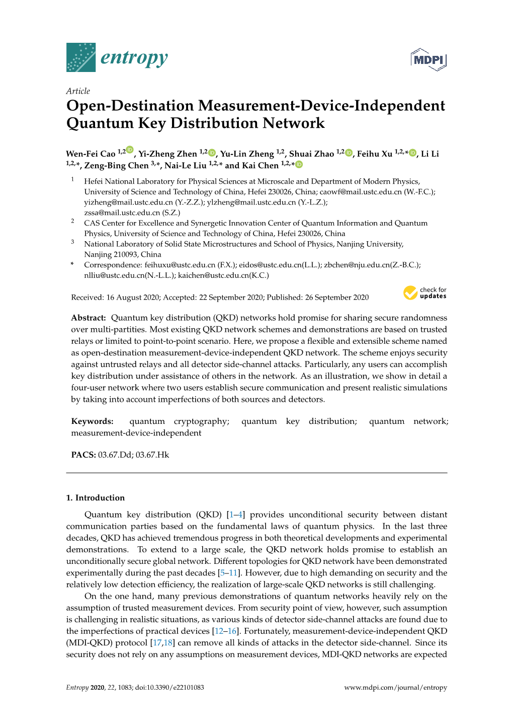 Open-Destination Measurement-Device-Independent Quantum Key Distribution Network